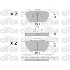 822-489-0 CIFAM Комплект тормозных колодок, дисковый тормоз