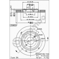 09.4987.24 BREMBO Тормозной диск