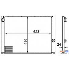 8MK 376 719-141 HELLA Радиатор, охлаждение двигателя