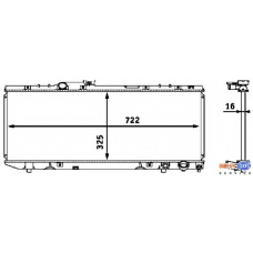 8MK 376 718-401 HELLA Радиатор, охлаждение двигателя