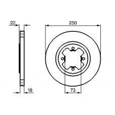 0 986 478 260 BOSCH Тормозной диск