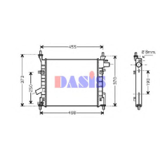 090079N AKS DASIS Радиатор, охлаждение двигателя