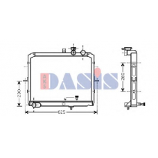 510047N AKS DASIS Радиатор, охлаждение двигателя