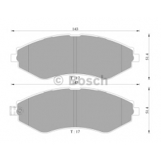 0 986 AB3 044 BOSCH Комплект тормозных колодок, дисковый тормоз