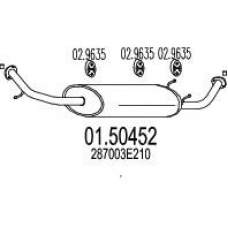 01.50452 MTS Средний глушитель выхлопных газов