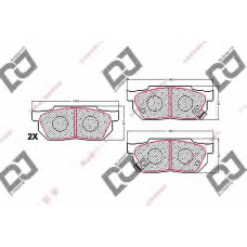 BP1741 DJ PARTS Комплект тормозных колодок, дисковый тормоз