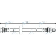 HOS3598 APEC Тормозной шланг