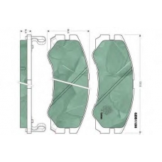 GDB1186 TRW Комплект тормозных колодок, дисковый тормоз