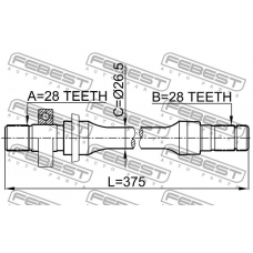 0512-626GE FEBEST Приводной вал