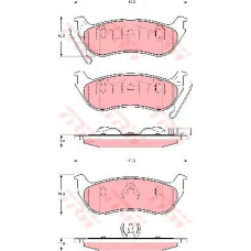 GDB4139 TRW Комплект тормозных колодок, дисковый тормоз