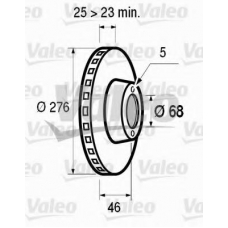 186272 VALEO Тормозной диск