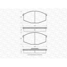 363702160708 MAGNETI MARELLI Комплект тормозных колодок, дисковый тормоз