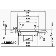 J3300310 NIPPARTS Тормозной диск