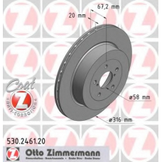 530.2461.20 ZIMMERMANN Тормозной диск