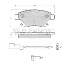 FB210730 FLENNOR Комплект тормозных колодок, дисковый тормоз