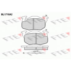 BL1718A2 FTE Комплект тормозных колодок, дисковый тормоз