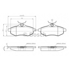 0 986 TB2 420 BOSCH Комплект тормозных колодок, дисковый тормоз