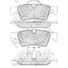 PN0507 NiBK Комплект тормозных колодок, дисковый тормоз