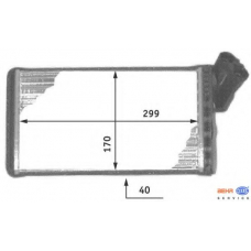 8FH 351 311-731 HELLA Теплообменник, отопление салона