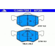 13.0460-7205.2 ATE Комплект тормозных колодок, дисковый тормоз