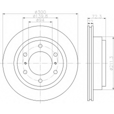 8DD 355 111-551 HELLA Тормозной диск