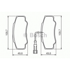 0 986 494 391 BOSCH Комплект тормозных колодок, дисковый тормоз