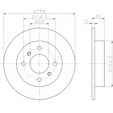 8DD 355 102-661 HELLA Тормозной диск