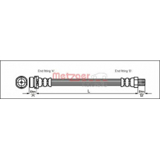 4114704 METZGER Тормозной шланг