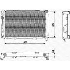 350213539000 MAGNETI MARELLI Радиатор, охлаждение двигателя