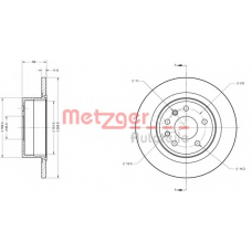 6110369 METZGER Тормозной диск