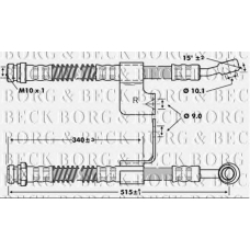 BBH6800 BORG & BECK Тормозной шланг