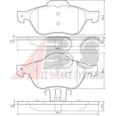 P 68 029 ABS Комплект тормозных колодок, дисковый тормоз