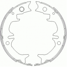 Z4731.00 WOKING Комплект тормозных колодок, стояночная тормозная с