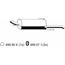 052283 ERNST Глушитель выхлопных газов конечный