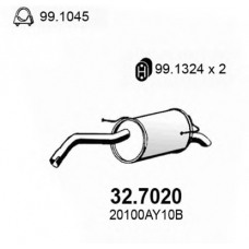 32.7020 ASSO Глушитель выхлопных газов конечный