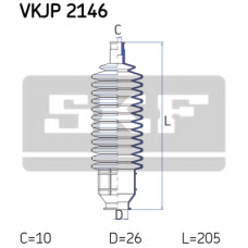 VKJP 2146 SKF Комплект пылника, рулевое управление