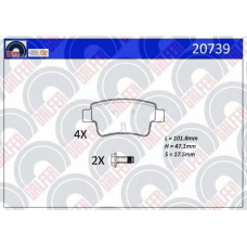 20739 GALFER Комплект тормозных колодок, дисковый тормоз