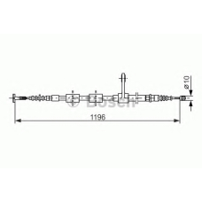 1 987 477 621 BOSCH Трос, стояночная тормозная система