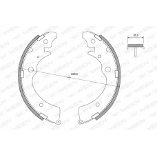 152-2057 WEEN Комплект тормозных колодок