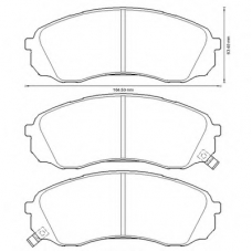 572619B BENDIX Комплект тормозных колодок, дисковый тормоз