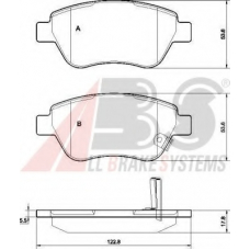 P 59 051 ABS Комплект тормозных колодок, дисковый тормоз