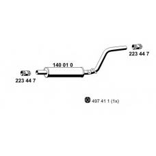 140010 ERNST Средний глушитель выхлопных газов