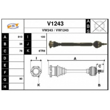 V1243 SNRA Приводной вал