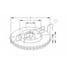 207 982 TOPRAN Тормозной диск