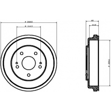 8DT 355 300-291 HELLA PAGID Тормозной барабан