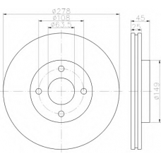 8DD 355 117-711 HELLA Тормозной диск