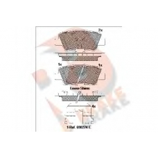 RB2036 R BRAKE Комплект тормозных колодок, дисковый тормоз