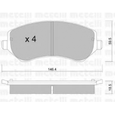 22-0524-0 METELLI Комплект тормозных колодок, дисковый тормоз