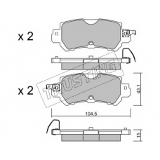 986.0 TRUSTING Комплект тормозных колодок, дисковый тормоз