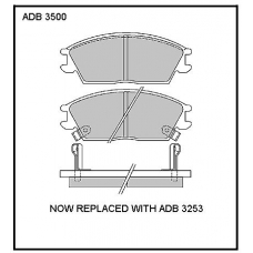 ADB3500 Allied Nippon Тормозные колодки